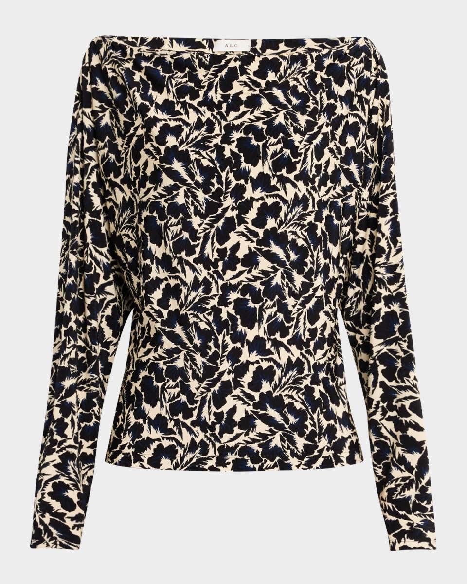 Tyler Printed Long-Sleeve Top